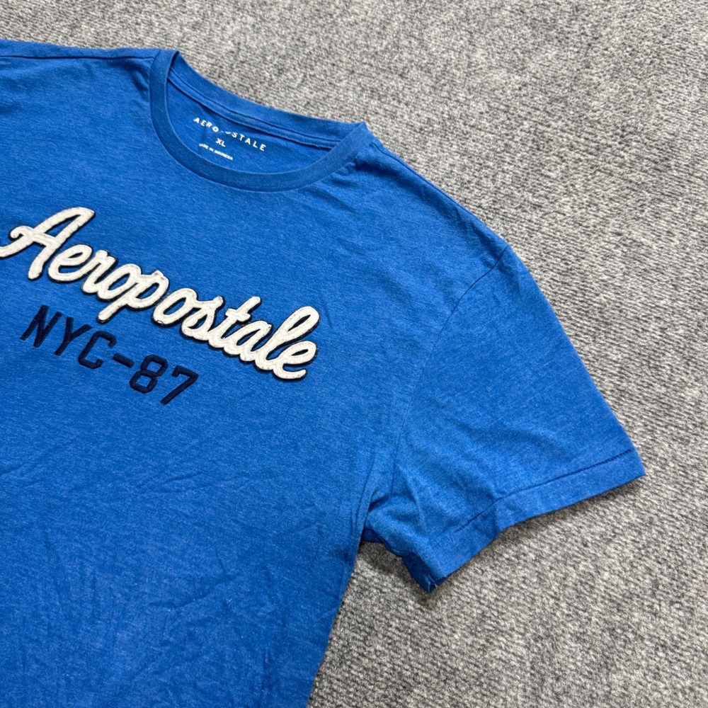 VTG Aeropostale New York T-shirt Men's XL Navy Blue Y2K Surfer Brand 90s